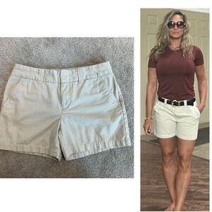 Tommy Hilfiger beige Chino shorts Sz 8 spring summer casual preppy pockets